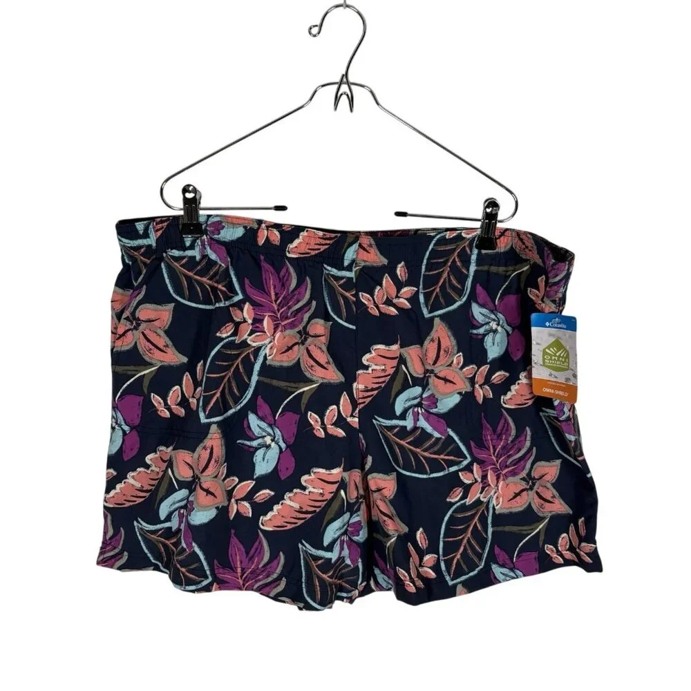 Columbia Women XXL Outdoor Hiking Omni-Shield Sandy River Printed Short III NWT - Picture 2 of 13
